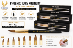 Phoenix 100% Kolinsky Acrylic Brush