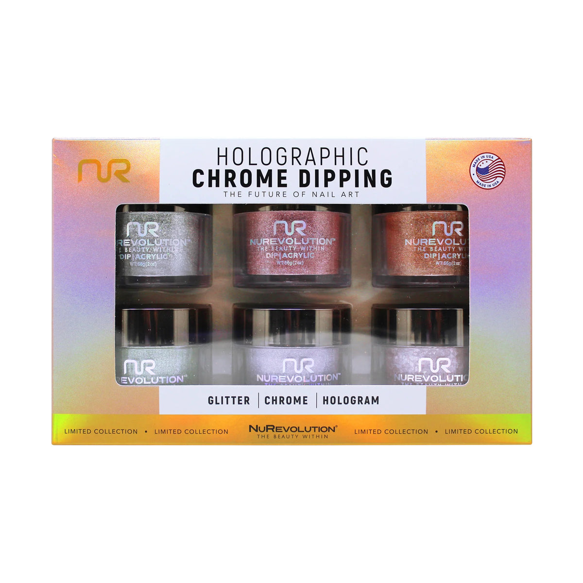 NuRevolution Holographic Chrome Dipping Kit