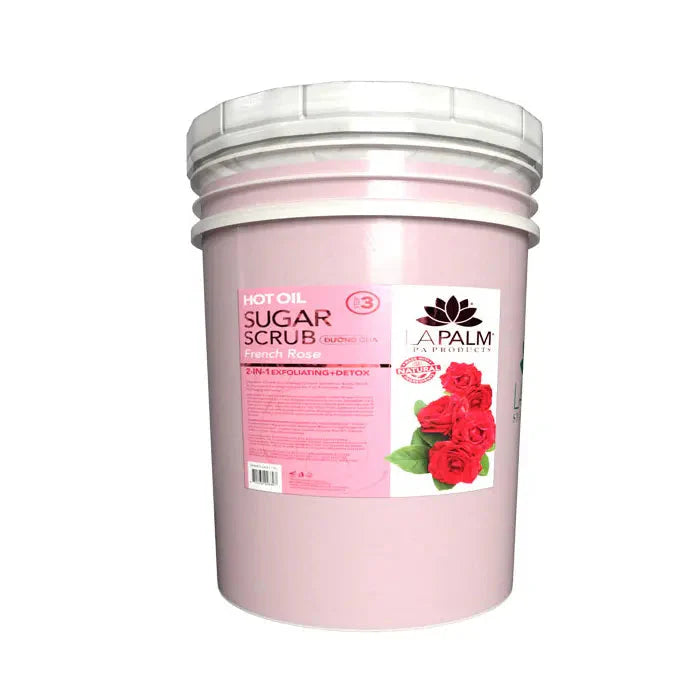 LA PALM Hot Oil Sugar Scrub Rose Bucket