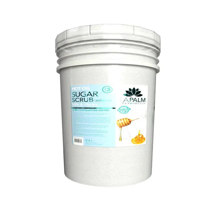LA PALM Hot Oil Sugar Scrub Milk & Honey Bucket
