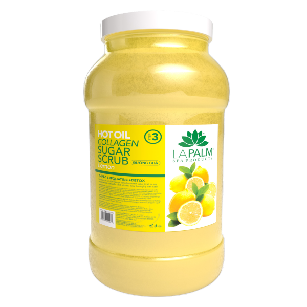 La Palm Hot Oil Sugar Scrub Lemon Gallon