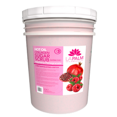 La Palm Hot Oil Sugar Scrub Raspberry Pomegranate Bucket